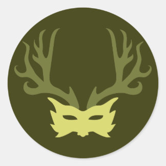 Adesivo Redondo Máscara de Deus Cavalo