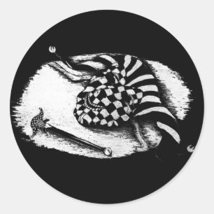 Adesivo Redondo Máscara do bobo da corte