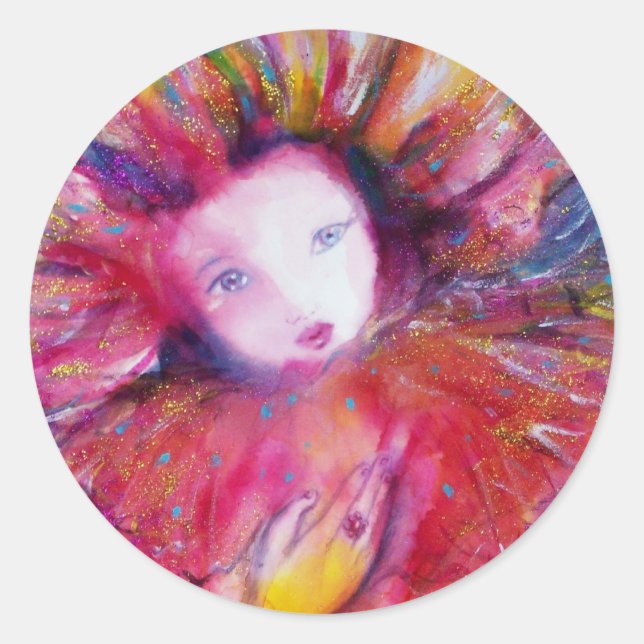 ADESIVO REDONDO MÁSCARA EM VERMELHO (Frente)