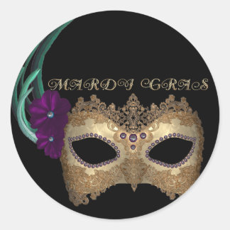 Adesivo Redondo Máscara Mardi Gras Rico KRW