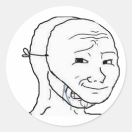 Adesivo Redondo máscara sorridente