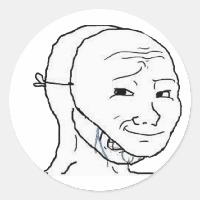 Adesivo Redondo máscara sorridente (Frente)