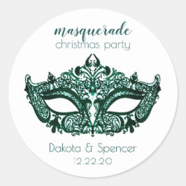 Adesivo Redondo Máscara Verde mascarada | Personalização de Emeral