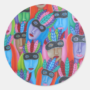 Adesivo Redondo Mascarada