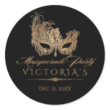 Mascarada Quinceanera Chic Black Dourado