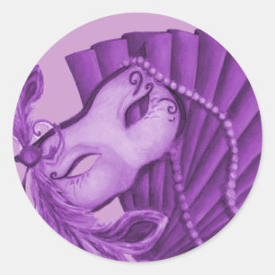 Adesivo Redondo Mascarada violeta