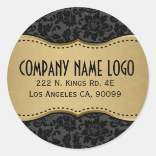 Adesivo Redondo Máscaras Douradas E Pretas Elegantes