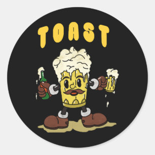 Adesivo Redondo Mascote da Torrada de Cerveja