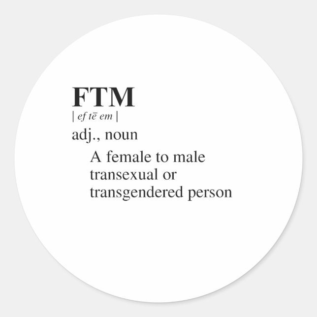 Adesivo Redondo Masculino para Transgênero (Masculino ao Nascer) o (Frente)