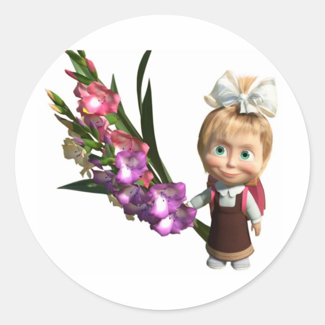 Adesivo Redondo masha (Frente)