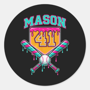 Adesivo Redondo Mason 41 Meme Sorvete Gotejamento Bysebyll Anivers