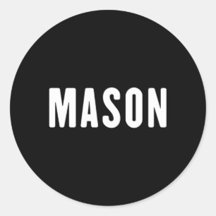 Adesivo Redondo Mason First Name