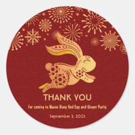 Adesivo Redondo Mason Huey Red Egg e Ginger Party