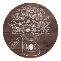 Mason Jar Casamento Aniversário Wildflower Rustic