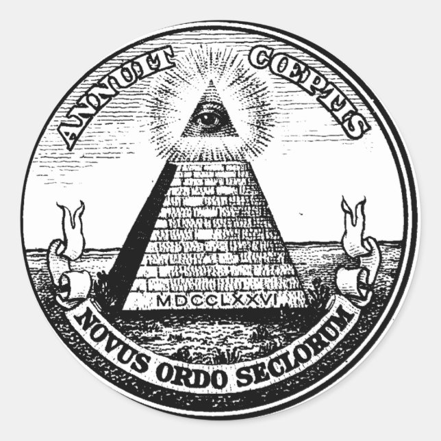 Adesivo Redondo masônico (Frente)