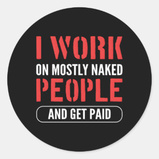 Adesivo Redondo Massage Therapy Masseuse