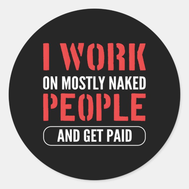 Adesivo Redondo Massage Therapy Masseuse (Frente)