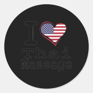 Adesivo Redondo Massagem Tailandesa Yoga Thai Spa Massage Therapis