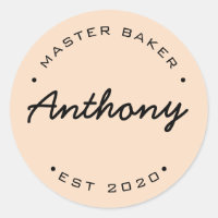 Master Baker Personalizado Estabelecido ano