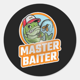 Adesivo Redondo Master Byiter Vintage B Pesca Engraçado Anglês 1