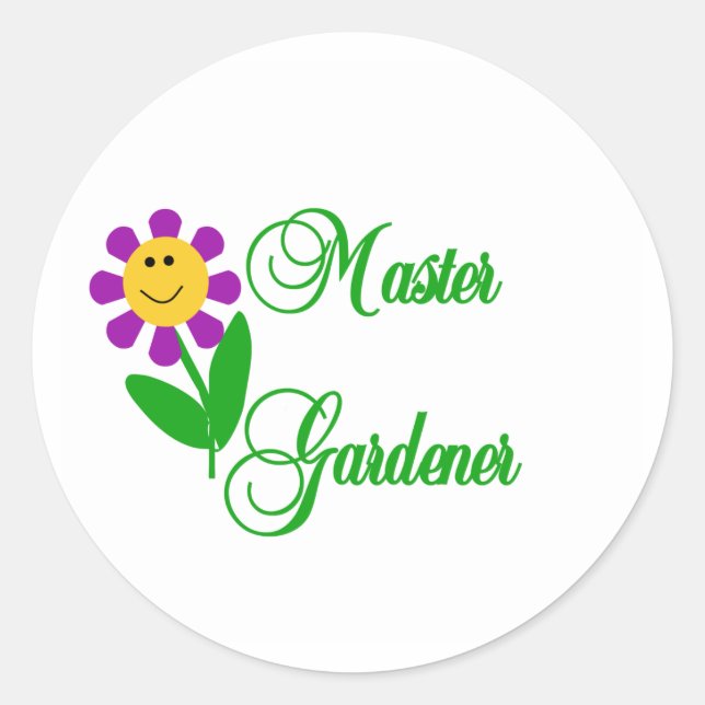 Adesivo Redondo Master Gardener (Frente)