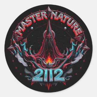 Adesivo Redondo Master Nature 2112 Space Trippin' Stickers