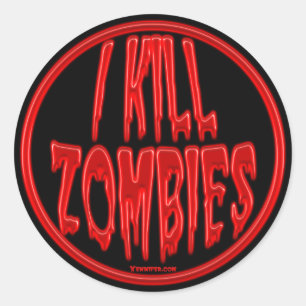 Adesivo Redondo Matar "Zombies Stickers