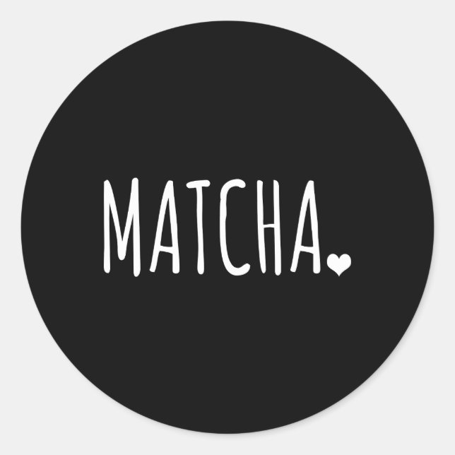 Adesivo Redondo Matcha Matcha Tea (Frente)
