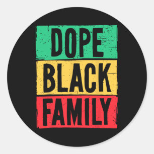 Adesivo Redondo Matchin da família negra da droga