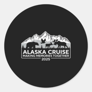 Adesivo Redondo Matching Family Friends And Group Alaska Cruise 20