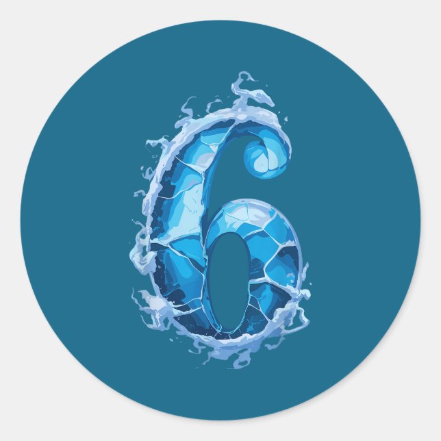 Adesivo Redondo Matching Six Seven Flaming Ice Funny Meme 67 Coupl (Frente)