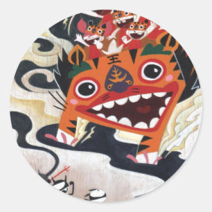 Adesivo Redondo Mate-os com Laughters por Martin Hsu