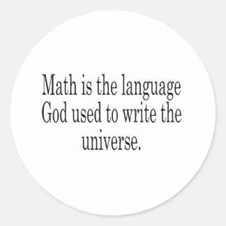 Adesivo Redondo Matemática - A Língua de Deus