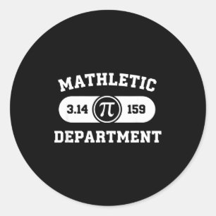 Adesivo Redondo Matemática Departamento de Atletismo de Matemática