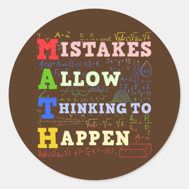 Adesivo Redondo Matemática do professor de matemática (Frente)