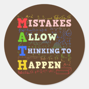 Adesivo Redondo Matemática do professor de matemática