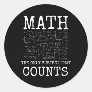 Adesivo Redondo Matemática é o Único Assunto Que Conta Professor D