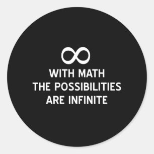 Adesivo Redondo Matemática e possibilidades infinitas