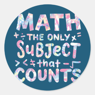 Adesivo Redondo Matemática O Único Assunto Que Conde Matemático