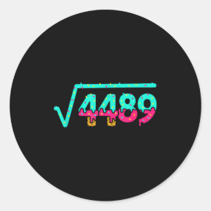 Adesivo Redondo Matemática Radical 4489, Números de Donut Divertid