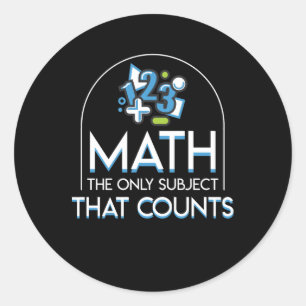 Adesivo Redondo Matemática somente sujeita que conta o amante da