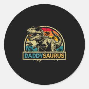 Adesivo Redondo Matéria Pai Surus Daddysaurus T Rex Dinosaur