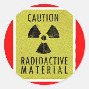 Adesivo Redondo "materiais radioactivos