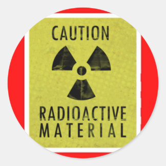 Adesivo Redondo "Materiais radioativos"