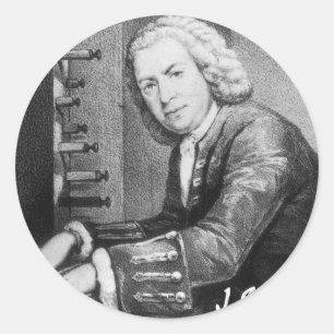 Adesivo Redondo Material de Johann Sebastian Bach