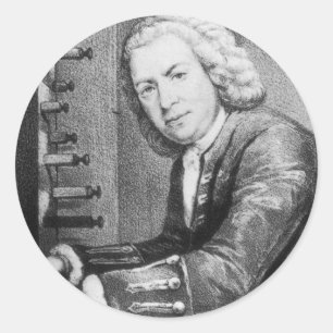 Adesivo Redondo Material de Johann Sebastian Bach