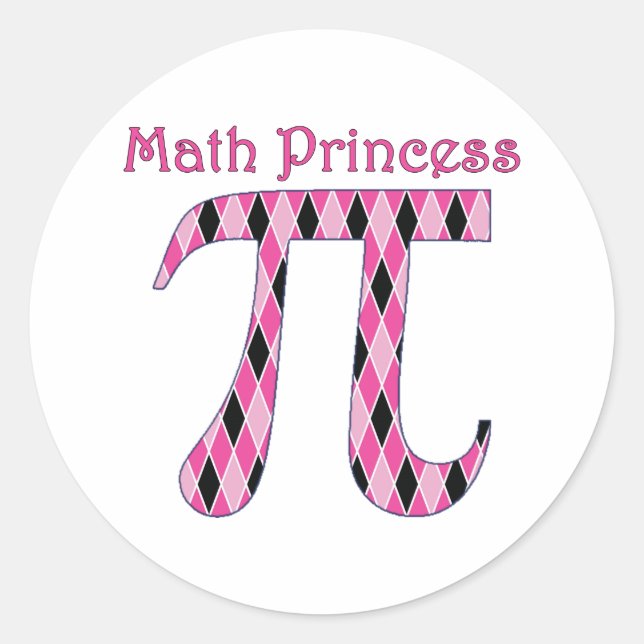 Adesivo Redondo Math Princess Pink and Black.png (Frente)