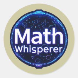 Adesivo Redondo Math Teacher Math Whisperer