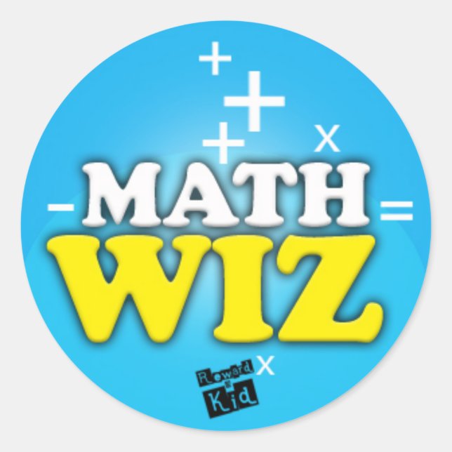 Adesivo Redondo Math wiz (conjunto de 20) (Frente)