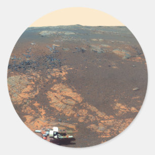 Adesivo Redondo Matijevic Hill Panorama De Mars Rover